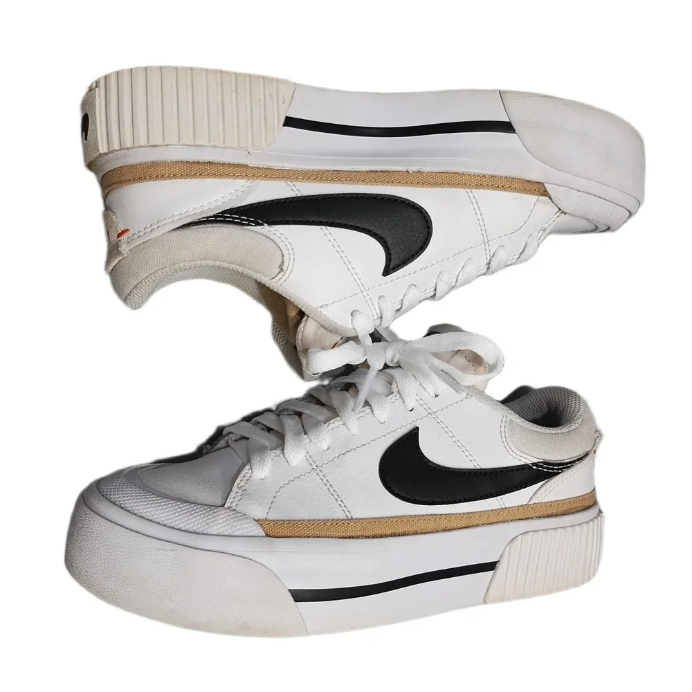 Nike Court Legacy Lift Platform Sneakers Womens US 5.5 Multi Athletic DM7590-100